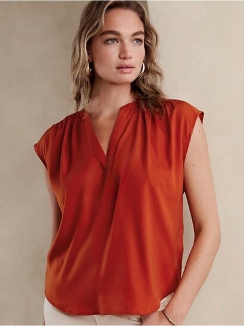 Banana Republic Dolman Blouse in Deep Burnt Orange size XL